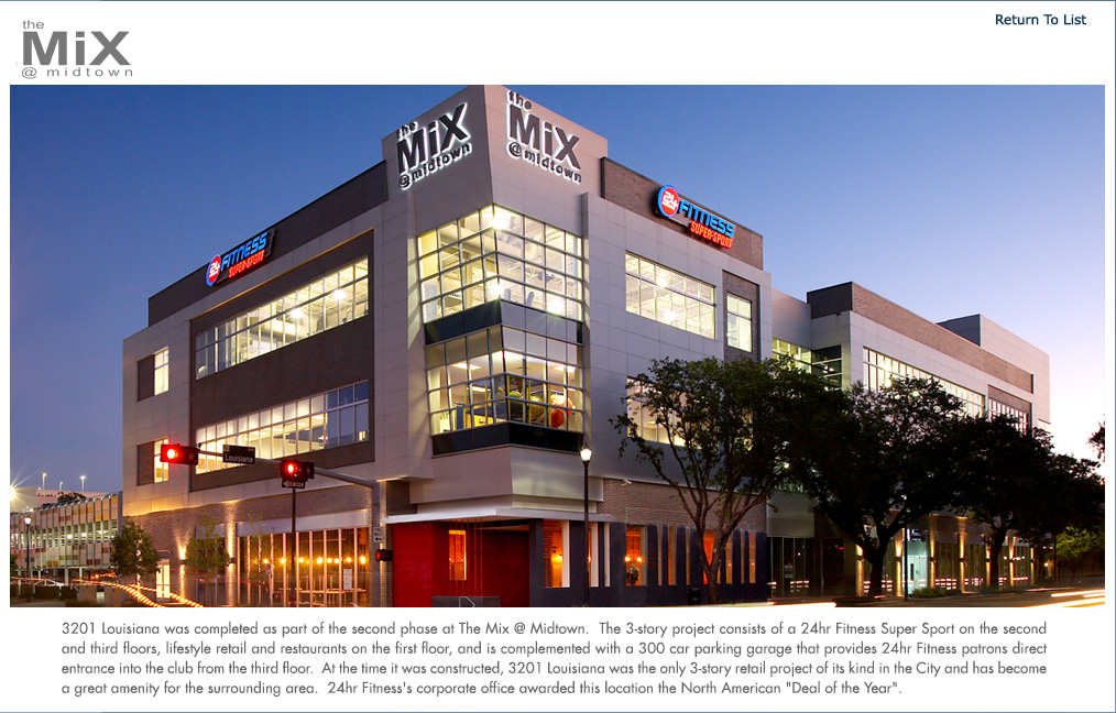 2901 Louisiana will be a project unlike any other in Houston. It will consist of a 60,000sf office building that is fully renovated with LEED Gold certification, a green roof and on-site parking with charging stations, bike racks and showers.  It will be complemented with first floor retail and restaurants and a 7 screen movie theater above an adjacent 3-story 280 car parking garage.